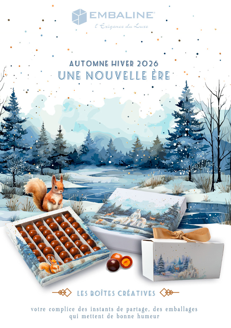 Lancement du catalogue de packagings Embaline Automne Hiver Noël 2026.